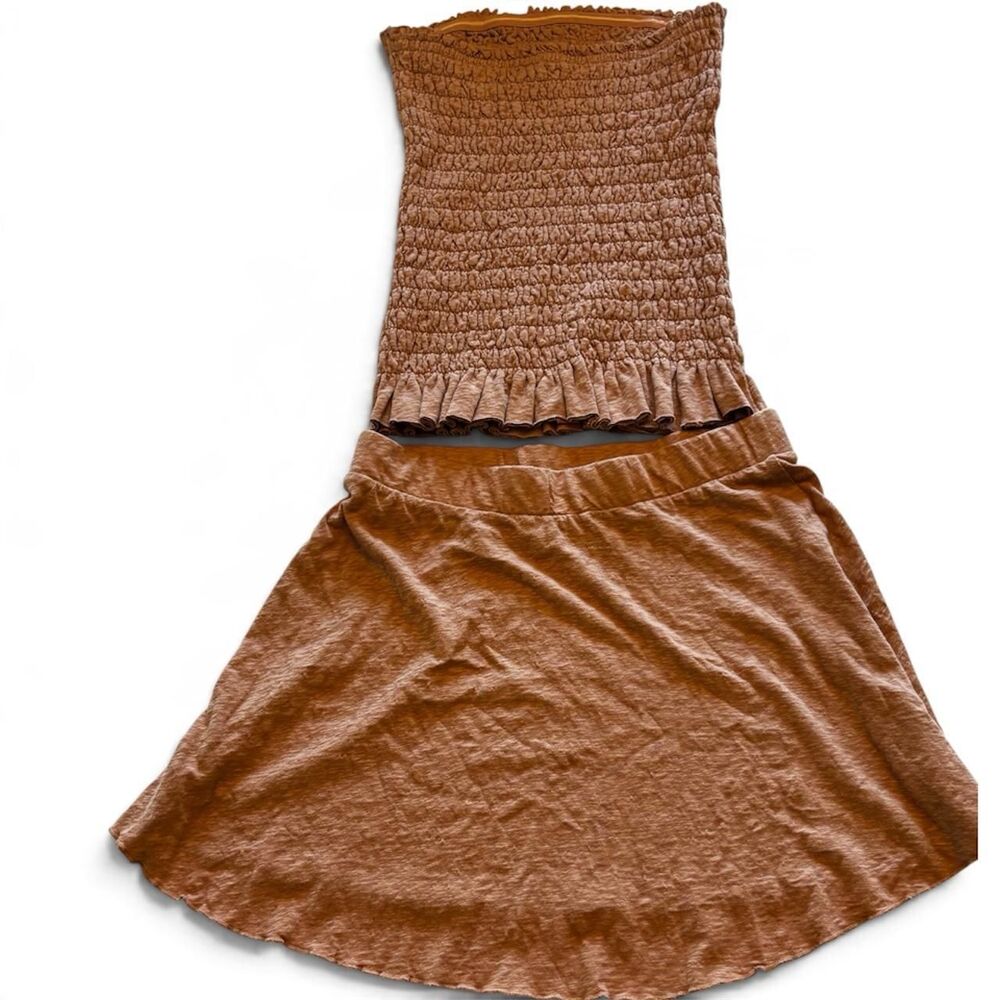 Free-people Tan Skirt Halter Set - Picture 2 of 5